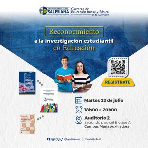 Afiche del Reconocimiento a la investigación estudiantil en Educación